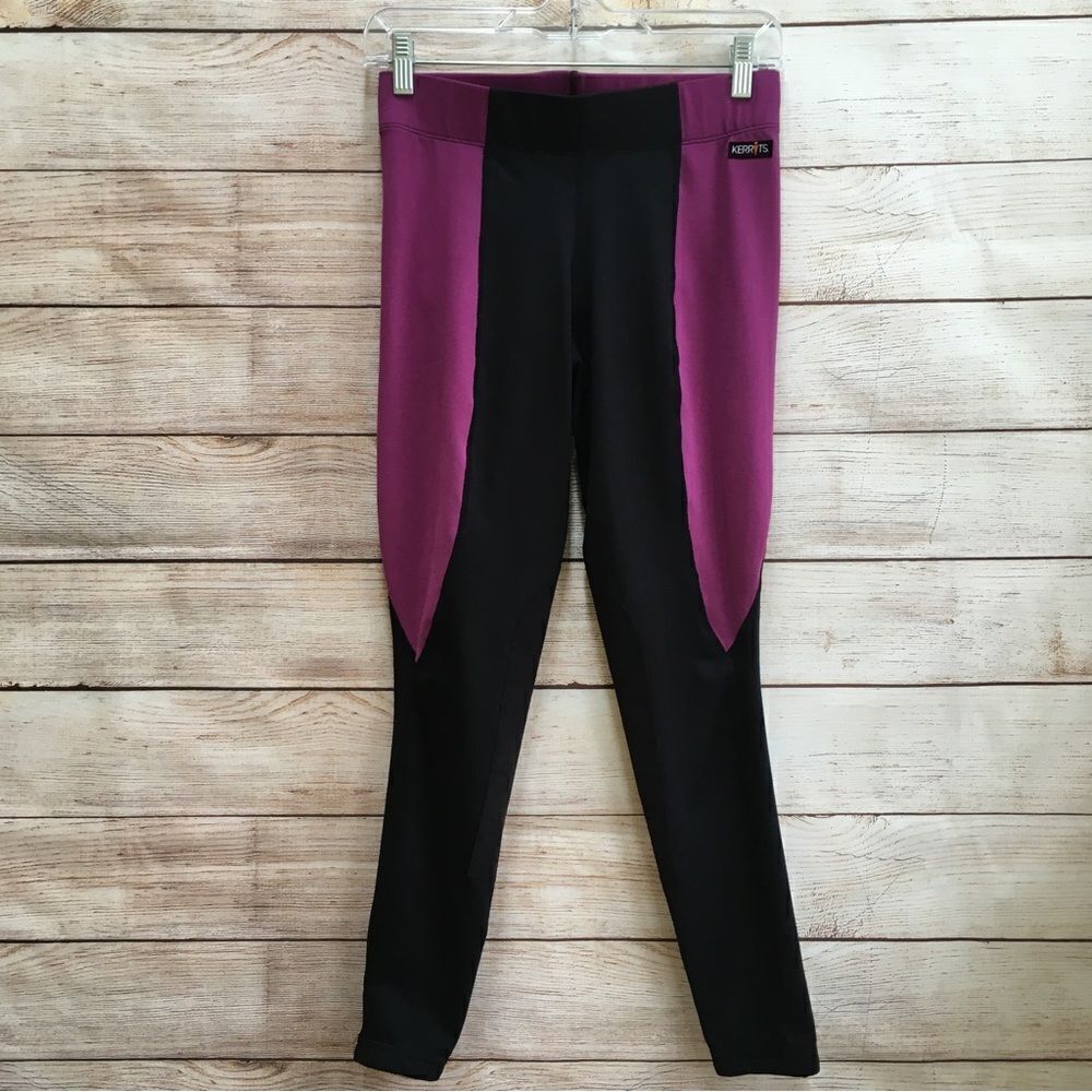 KERRITS EQUESTRIAN RIDING PANTS IN BLACK AND PURPLE